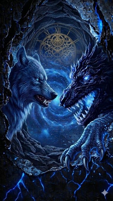 Fantasy Bücher - Ramona Romeiko Eine Frau steht am Wasser, während ein Wolf und der Mond im Hintergrund zu sehen sind. Fantasy Bücher von Ramona Romeiko